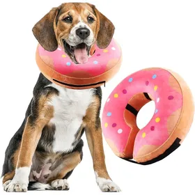 Comparer les prix de Collier Collerette Gonflable pour Chien Collerette Chien Gonflable avec Velcro Réglable adapté à La Récupération Postopératoire(L)