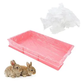 Comparer les prix de Lot de 50 sacs jetables universels en plastique pour cage à lapin hamster chinchilla furet hérisson cochon dInde pe QIEDOVIEY