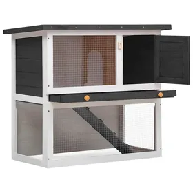 Comparer les prix de JILLS - Poulailler enclos cage poules dextérieur Clapier dextérieur 1 porte Gris - Bois OCT70996597
