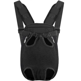 Comparer les prix de Sac de Transport de Voyage Sac à Dos de Transporteur Ventral Poitrine pour Petit Chien Chiot Chat - Petite Taille - Noir