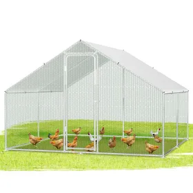 Comparer les prix de Daromigo Enclos Poulailler Chenil Extérieur - Grande Taille - Toit en Tissu PE - 3*3*2 POULAILLER