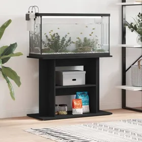 Comparer les prix de NEW* Support pour aquarium - UU - noir 80x35x60 cm bois d'ingénierie CHY91715133