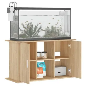 Meilleurs prix pour Support daquarium en bois dingénierie - WIENS - Chêne Sonoma - 101x41x58 cm - Résistant à lhumidité