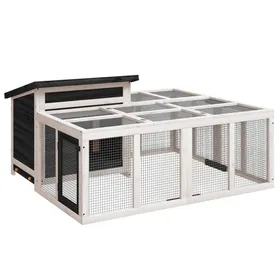Comparer les prix de Clapier - Non spécifié - 144 x 123 x 675 cm - Bois de pin massif - Extérieur - Gris