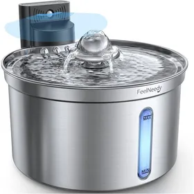 Comparer les prix de Fontaine A Eau Chat Sans Fil[Fn-W19] Fontaine À Eau Pour Chats Inox Avec Détecteur De Mouvement-35L Séparation De La Pile[YF75]