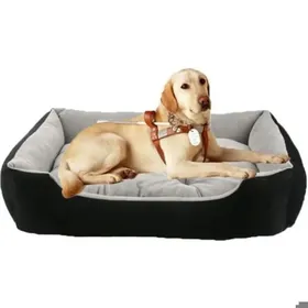 Comparer les prix de Panier pour Chien Lavable avec Coussin Réversible Et Déhoussable Canapé pour Chien Lit pour Chiens Ou Chats Noir XL(70x52x15cm) Noir