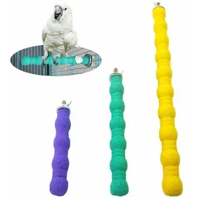 Comparer les prix de Tigrezy 3 pièces Perchoir Perroquet Oiseau Perchoir Ciment Oiseaux Perches Perroquet Stand pour de Perroquet- Couleur aléatoire