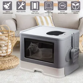 Meilleurs prix pour JEOBEST - GRAND BAC À LITIÈRE POUR CHAT MAISON POUR CHAT AVEC PELLE ET GRIFFOIR BAC À LITIÈRE POUR CHAT PLIABLE 48.5*36.5*38CM