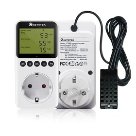 Comparer les prix de Ketotek Contrôleur dhumidité Contrôleur Humidité 220V pour Reptile Terrarium Couveuse Incubateur Serre Régulateur Humidité Prise