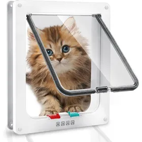 Comparer les prix de YSFMODE-Chatière Pour ChatsVerrouillage À 4 Voies Chatière 25 × 23.5 × 5.5Cm Pour Chats Et Petits Chiens De Circonférence