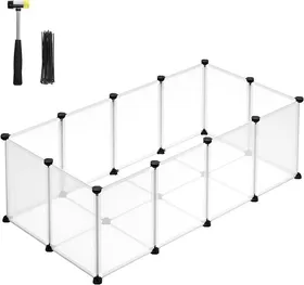 Comparer les prix de ENCLOS CHENIL PARC  Parc Modulaire Transparent pour Petits Animaux  Idéal pour Lapins Nains Cochons d’Inde Hamsters et