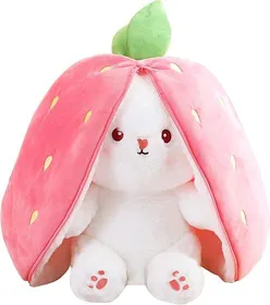 Meilleurs prix pour Peluche lapin carotte 35 cm lapin fraise lapin de Pques en peluche jouet pour enfants fraises