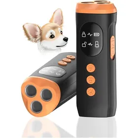 Comparer les prix de Dispositif Anti Aboiement Chien Appareil Ultrason Portatif avec Bip Lampe de Poche LED & Écran –Dispositif Rechargeable avec–Noir