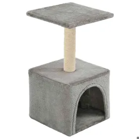 Comparer les prix de （SOLDES SEPT)Arbre à chat - Mobilier pour chat avec griffoirs en sisal 55 cm Gris &3379866