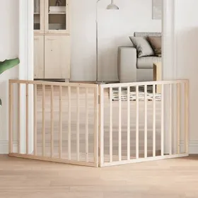 Meilleurs prix pour Barrière pour chien - vidaXL - Pliable - Bois de peuplier - 160 cm - Brun
