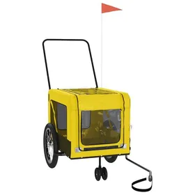 Comparer les prix de SWEET®Chariot pour Chat /ChienPoussette /Remorque de vélo pour animaux de compagnie jaune et noir EU26_184891