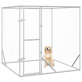 Comparer les prix de BESTLIFE Chenil dextérieur pour chiens argenté 2x2x2 m acier galvaniséavec manuel de montage（35517093）VIDAXL