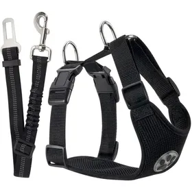 Meilleurs prix pour Harnais pour chien avec ceinture de sécurité pour voiture (noir, M)