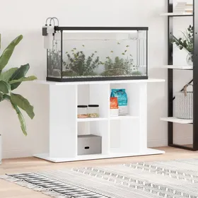 Meilleurs prix pour BEAU Support d'aquarium blanc brillant - 100x40x60cm - bois d'ingénierie - Contemporain Design 2025 531546434547