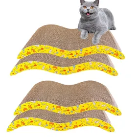 Meilleurs prix pour Griffoir pour chat grand griffoir rversible en carton canap-lit moderne avec herbe chat lot de 4 Label
