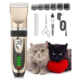 Meilleurs prix pour Tondeuse pour animaux 1200 mAh 8 W Kit tonte à deux vitesses Fonctionnement sans fil silencieux Idéal démêler pelage animaux