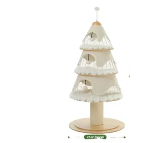 Comparer les prix de Arbre à chat construction en bois robuste design festif AMT0260WE L