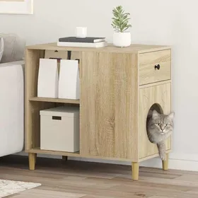 Meilleurs prix pour Marron Maison pour chats Meubles pour chats Sonoma 72x42.5x70 cm Bois dingénierie A2560