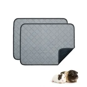 Comparer les prix de 2pcs-Tapis absorbants pour cochons dInde-Lavables-Litière pour cochons dInde-Tapis pour lapins-Imperméables-Ultra-Gris clair