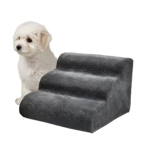 Meilleurs prix pour Escalier pour chien Relaxdays 3 étapes H x L x P : 35 x 35 x 56 cm antidérapant housse en tissu gris foncé
