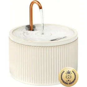Comparer les prix de Fontaine A Eau Chat 2.1L En Céramique Avec Tube En Cuivre Anti-Algues Fontaine À Eau Pour Chat Silencieuse Avec Filtre Fac[YF59]