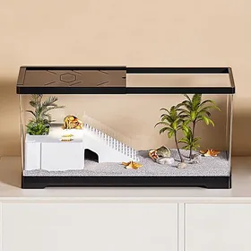 Comparer les prix de Aquarium de Tortues Aquarium de 20 x 9 5 x 9 5 pour Tortues Eau pour Jeunes écrevisses crabes VIVARIUM