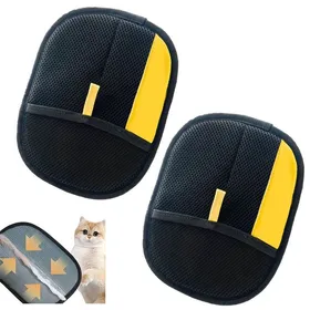 Comparer les prix de 2 Pièces Gant Poil Chat Double Face Brosse Poils Animaux Réutilisable Brosse Anti Poils Animaux pour DémêLage Et Toilettage Noir