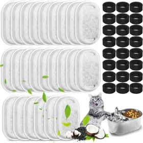 Meilleurs prix pour Filtre pour Fontaine à Eau pour Chats - Lot de 48 - Filtration quadruple - Protégez la Santé de Votre Chat Multicolo FONTAINE A EAU
