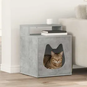 Comparer les prix de Moderne Maison pour chat - Contemporain - Meuble pour Animaux pour Salon Béton 425 x 40 x 535 cm Bois dingénierie@FR(686734)