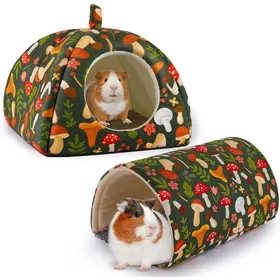 Comparer les prix de Maison et Tunnel pour Cochons dInde Lit Douillet Antidérapant et Lavable pour Lapins et Chinchillas .
