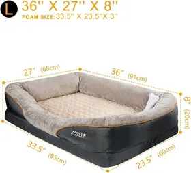 Comparer les prix de lit de Chien orthopédique Grand lit pour Animal de Compagnie en Mousse à mémoire avec Housse Lavable Amovible et Jouet grinçant