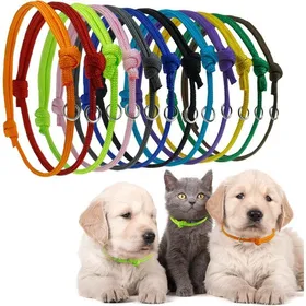 Meilleurs prix pour Colliers didentification pour chiots - DEMA - Ensemble de 12 pièces - Polyester doux et soyeux - Ajustable 65-105 cm