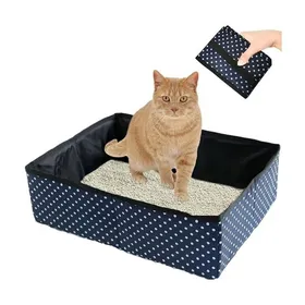 Comparer les prix de 1pc Bac à Litière pour Chat Pliable Portable Litière de Voyage pour Chat Boîte à Litière Pliable pour Chats avec Animaux Imperm