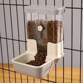 Meilleurs prix pour Distributeur nourriture 800ml sans électricité réglable pour lapins cobayes oiseaux gris