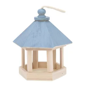 Meilleurs prix pour Mangeoire à oiseaux - Artisanale - Bois Paulownia - Extérieure - Pour perroquets - Toit inclus