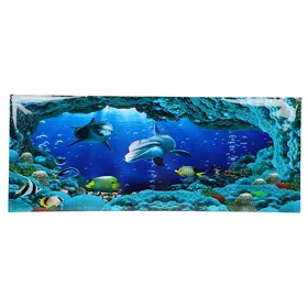 Meilleurs prix pour Affiche de fond décorative peintures du monde marin autocollant en PVC paysage pour aquarium 61 x 41 cm