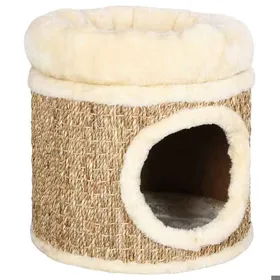Meilleurs prix pour SALE 2026 Meuble pour chats Beige - Maison pour chat avec coussin de luxe 33cm Herbiers marins PRO637284375