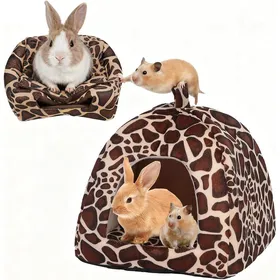 Comparer les prix de Cabane pour Cochons dInde avec Coussin en Peluche Amovible Maison/Grotte Douillette pour Lapins Nains .