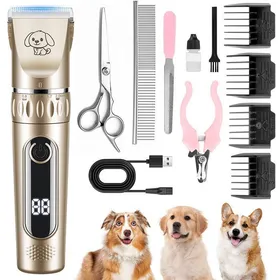 Meilleurs prix pour Tondeuse Professionnelle pour Chien sans FilLames Céramique Écran LCD Charge Rapide 5 Vitesses Faible Bruit LavableChat chien