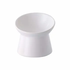 Meilleurs prix pour Gamelle Chat Surélevée en Ceramique - Bol Chat Sureleve Incline Anti Vomissement - 125ml Petite Gamelle pour Chat