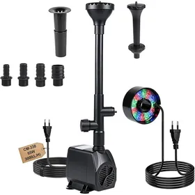 Meilleurs prix pour Pompe Bassin Exterieur Pompe à Fontaine 3000L/H Pompe à Eau Ruisseau 65W Aquarium Submersible Fontaine 30 Led/65w/3000(l/H)