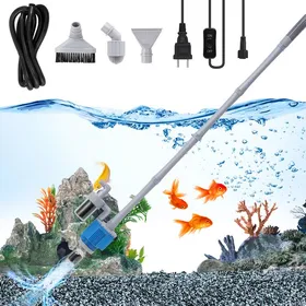 Meilleurs prix pour Nettoyeur électrique pour Aquarium, 28 W, siphon 6 en 1, kit de nettoyage pour changement d'eau, lavage du sable, nettoyage
