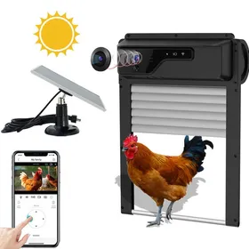 Comparer les prix de Porte de poulailler intelligente - RNCYN - Caméra intégrée - Panneau solaire - Photographie automatique