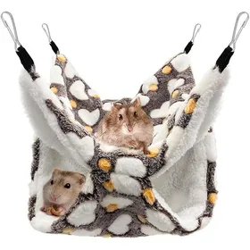 Comparer les prix de Hamac Double pour Chinchilla Furet Hamster Cochon In  Rat et Souris - 34x34cm - Nid Chaud Cabane pour Cage Brun# CORBEILLE