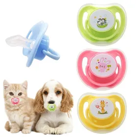 Comparer les prix de Tétine pour Chien 4 Pièces Sucettes Allaitement Chaton Motifs en Silicone à Mâcher pour Animaux avec Couvercle pour TETINE